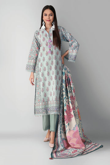 Alk21404 Green Khaadi Winter 2021